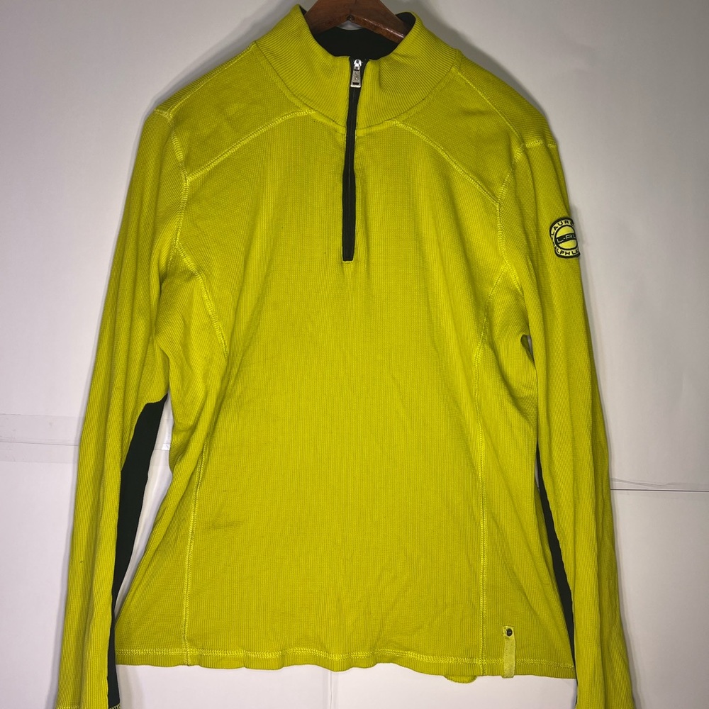 Lauren Ralph Lauren Neon Yellow Active Long Sleeve Shirt Size Small
